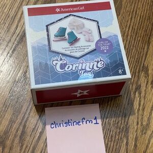 American Girl Corinne Tan ice skates - new in sealed box